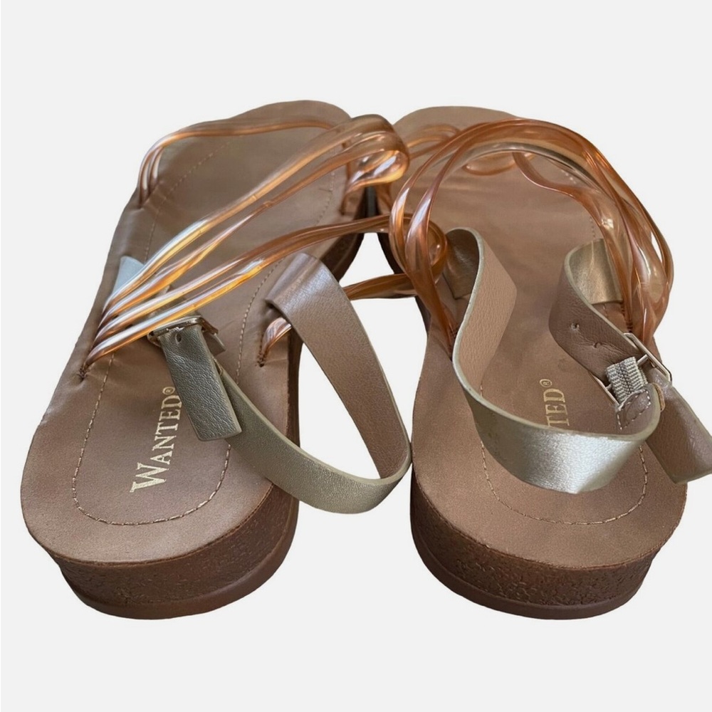 Wanted Cannon Peach Clear Jelly Sandals Size 7 - Picture 5 of 8